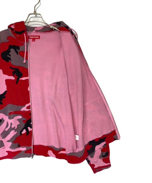 SUPREME（シュプリーム）SUPREME (シュプリーム) Hooded Zip Up Thermal ピンク サイズ:Lの古着・服飾アイテム