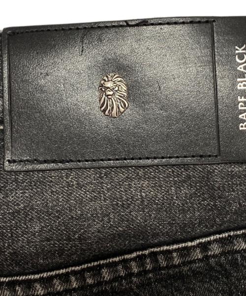 BAPE BLACK（ベイプ ブラック）BAPE BLACK (ベイプ ブラック) PATCH WORK JEANS ブラック サイズ:Mの古着・服飾アイテム