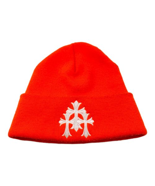 CHROME HEARTS（クロムハーツ）CHROME HEARTS (クロムハーツ) セメタリークロスニットキャップ オレンジ サイズ:-の古着・服飾アイテム