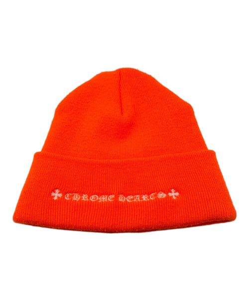 CHROME HEARTS（クロムハーツ）CHROME HEARTS (クロムハーツ) セメタリークロスニットキャップ オレンジ サイズ:-の古着・服飾アイテム