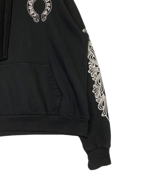 CHROME HEARTS（クロムハーツ）CHROME HEARTS (クロムハーツ) ホースシュープルオーバーパーカー ブラック サイズ:Sの古着・服飾アイテム