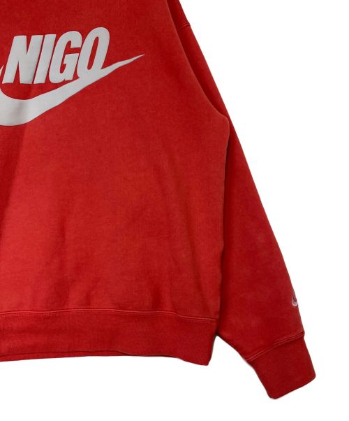 NIKE（ナイキ）NIKE (ナイキ) NIGO (二ゴー) NIGO CREW FLC レッド サイズ:Lの古着・服飾アイテム