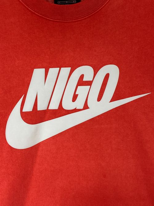 NIKE（ナイキ）NIKE (ナイキ) NIGO (二ゴー) NIGO CREW FLC レッド サイズ:Lの古着・服飾アイテム