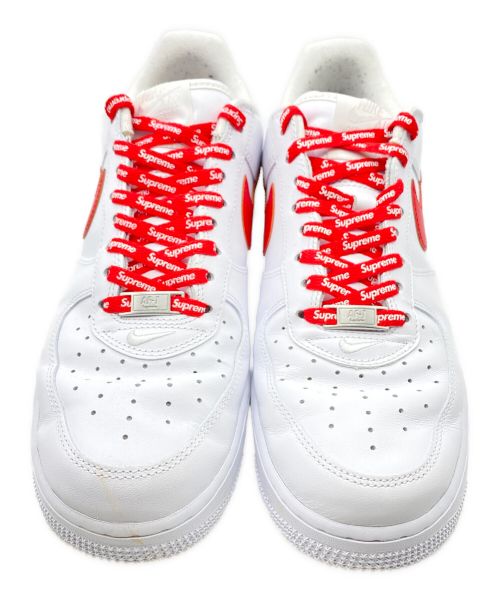 NIKE（ナイキ）NIKE (ナイキ) SUPREME (シュプリーム) Air Force 1 Low ホワイト×レッド サイズ:27.5cm(US9.5)の古着・服飾アイテム