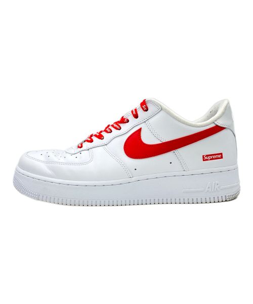 NIKE（ナイキ）NIKE (ナイキ) SUPREME (シュプリーム) Air Force 1 Low ホワイト×レッド サイズ:27.5cm(US9.5)の古着・服飾アイテム