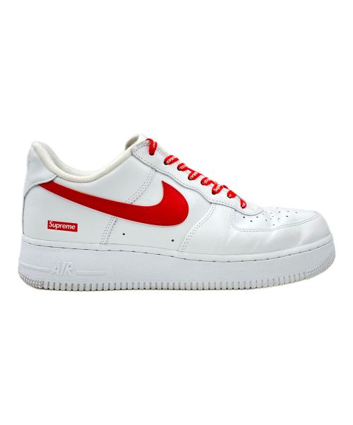 NIKE（ナイキ）NIKE (ナイキ) SUPREME (シュプリーム) Air Force 1 Low ホワイト×レッド サイズ:27.5cm(US9.5)の古着・服飾アイテム