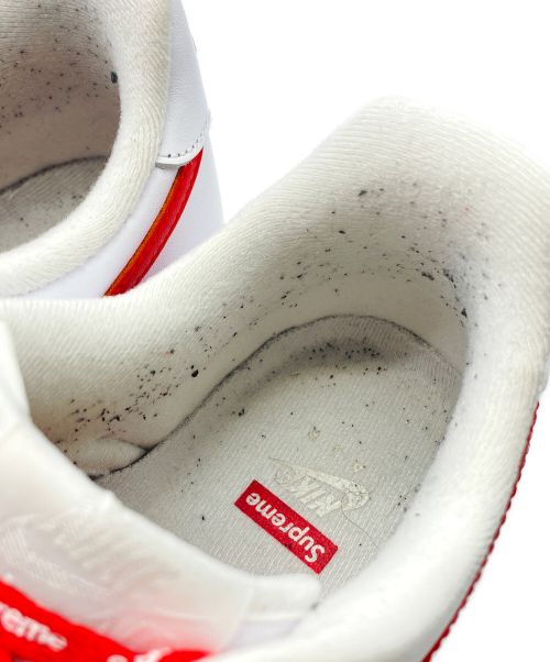 NIKE（ナイキ）NIKE (ナイキ) SUPREME (シュプリーム) Air Force 1 Low ホワイト×レッド サイズ:27.5cm(US9.5)の古着・服飾アイテム