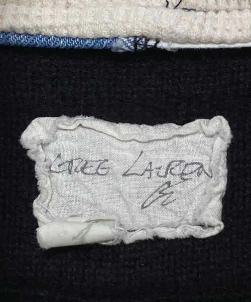 GREG LAUREN（グレッグローレン）GREG LAUREN (グレッグローレン) 切替パーカー ブラック×ホワイト サイズ:3の古着・服飾アイテム