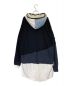 GREG LAUREN (グレッグローレン) 切替パーカー ブラック×ホワイト サイズ:3：38000円