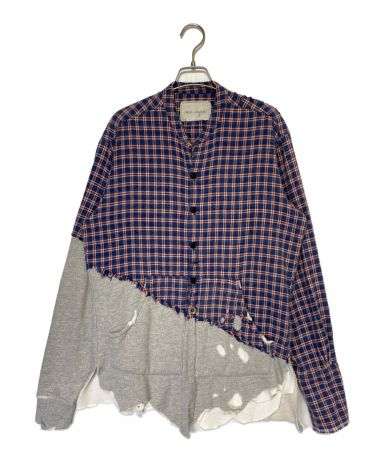 中古・古着通販】GREG LAUREN (グレッグローレン) 切替シャツ ネイビー