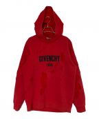 GIVENCHYジバンシィ）の古着「デストロイ加工パーカー」｜レッド