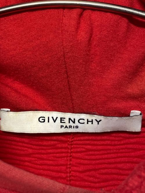 GIVENCHY（ジバンシィ）GIVENCHY (ジバンシィ) デストロイ加工パーカー レッド サイズ:Sの古着・服飾アイテム