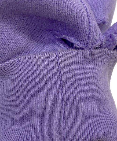 BALENCIAGA（バレンシアガ）BALENCIAGA (バレンシアガ) Caps Destroyed Hoodie パープル サイズ:XXSの古着・服飾アイテム