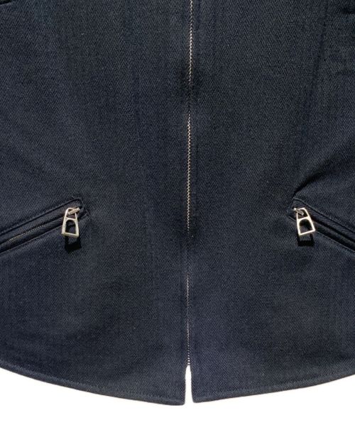 HERMES（エルメス）HERMES (エルメス) ヘリンボーンベスト ブラック サイズ:Mの古着・服飾アイテム