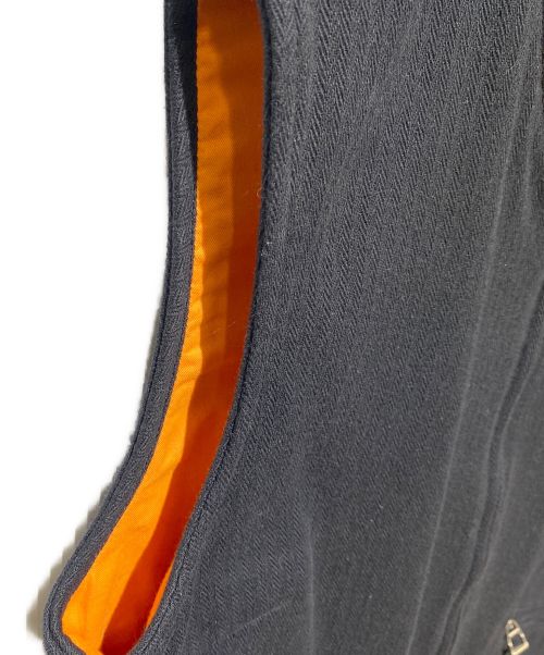 HERMES（エルメス）HERMES (エルメス) ヘリンボーンベスト ブラック サイズ:Mの古着・服飾アイテム