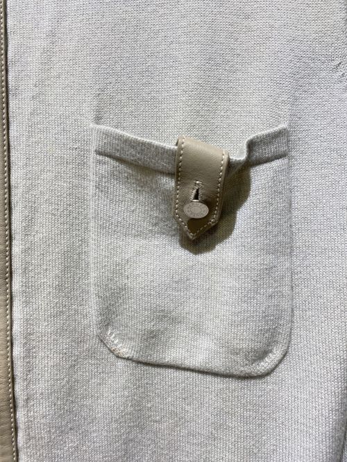 HERMES（エルメス）HERMES (エルメス) ジップニット ホワイト サイズ:Ｍの古着・服飾アイテム