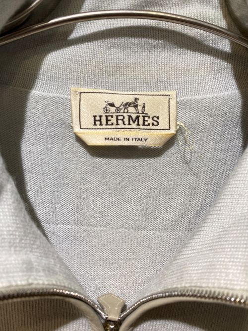HERMES（エルメス）HERMES (エルメス) ジップニット ホワイト サイズ:Ｍの古着・服飾アイテム