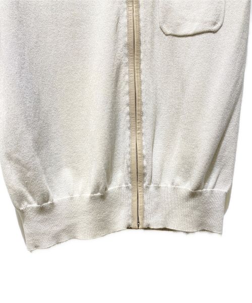 HERMES（エルメス）HERMES (エルメス) ジップニット ホワイト サイズ:Ｍの古着・服飾アイテム