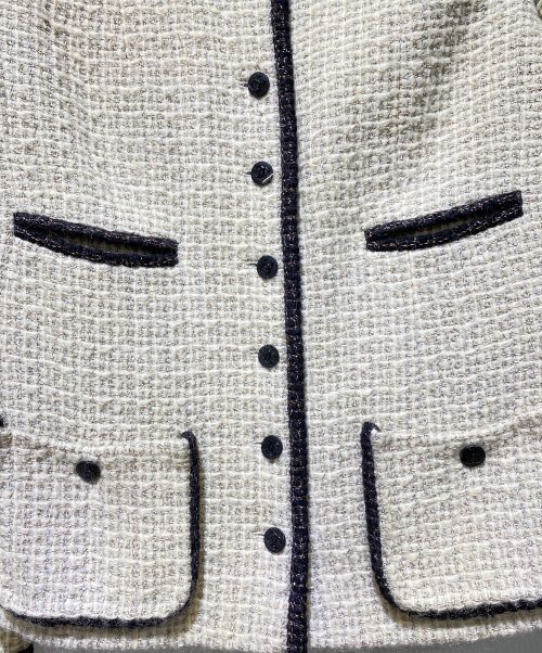 CHANEL（シャネル）CHANEL (シャネル) ボレロツイードジャケット アイボリー サイズ:38の古着・服飾アイテム