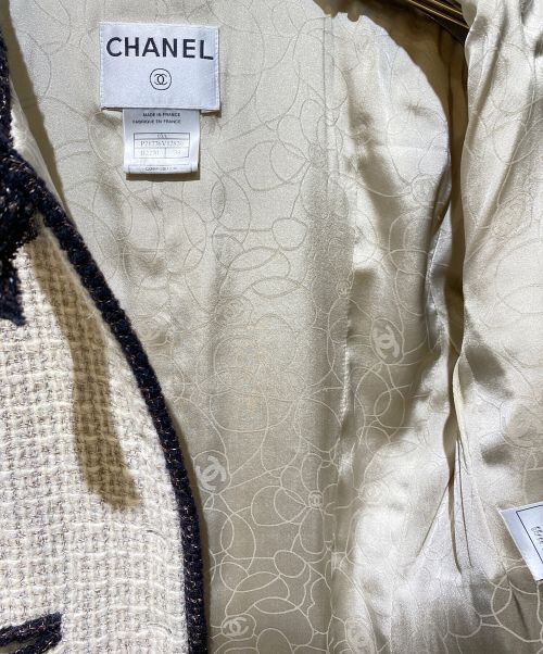 CHANEL（シャネル）CHANEL (シャネル) ボレロツイードジャケット アイボリー サイズ:38の古着・服飾アイテム