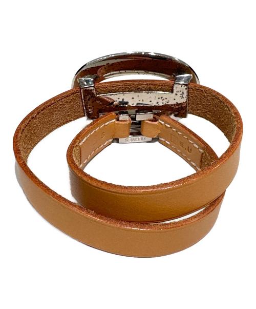 HERMES（エルメス）HERMES (エルメス) マルジェラ期 ドゥブルトゥール ブレスレット・チョーカー ナチュラル×シルバー金具の古着・服飾アイテム