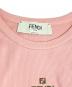 中古・古着 FENDI (フェンディ) ロゴ刺繍クロップドリブTシャツ ピンク サイズ:S：38000円