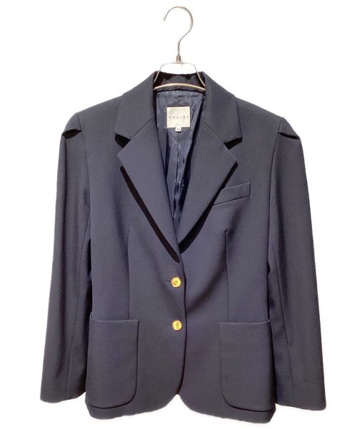 CELINE（セリーヌ）CELINE (セリーヌ) テーラードジャケット ネイビー サイズ:38の古着・服飾アイテム