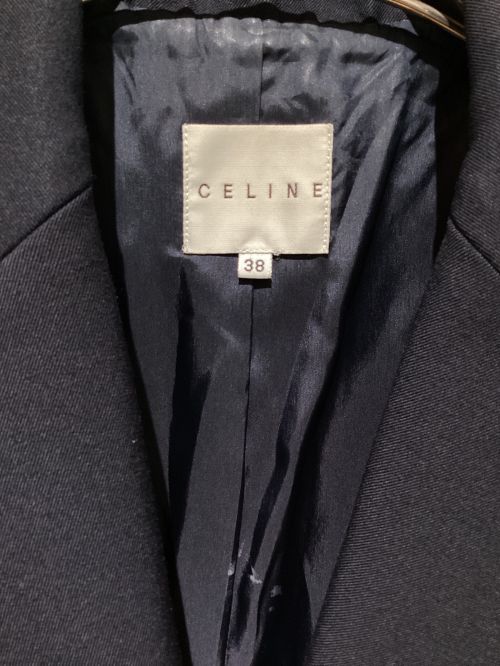 CELINE（セリーヌ）CELINE (セリーヌ) テーラードジャケット ネイビー サイズ:38の古着・服飾アイテム