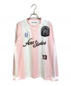 Acne studiosアクネ ストゥディオズ）の古着「24SS ロゴロングスリーブTシャツ ゲームシャツ」｜ピンク