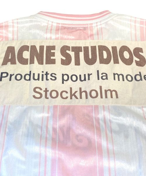 Acne studios（アクネ ストゥディオズ）Acne studios (アクネ ストゥディオス) 24SS ロゴロングスリーブTシャツ ゲームシャツ ピンク サイズ:XSの古着・服飾アイテム