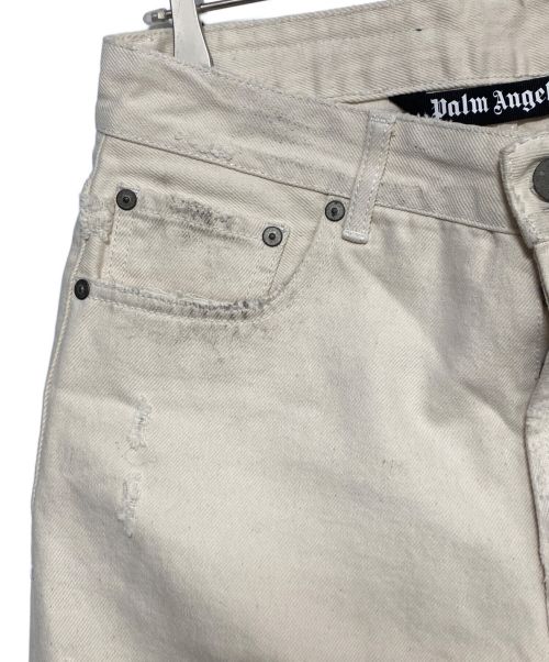 Palm Angels（パーム エンジェルス）Palm Angels (パーム エンジェルス) White Bull Logo Patch Ripped Jeans ホワイト サイズ:29の古着・服飾アイテム