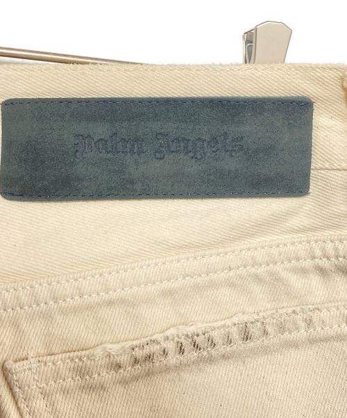 Palm Angels（パーム エンジェルス）Palm Angels (パーム エンジェルス) White Bull Logo Patch Ripped Jeans ホワイト サイズ:29の古着・服飾アイテム
