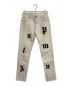 Palm Angels（パーム エンジェルス）の古着「White Bull Logo Patch Ripped Jeans」｜ホワイト