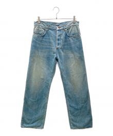 Christian Dior（クリスチャン ディオール）の古着「ロゴパッチストレートデニムパンツ」｜スカイブルー