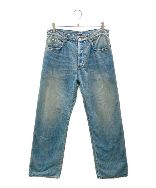 Christian Dior（クリスチャン ディオール）Christian Dior (クリスチャン ディオール) ロゴパッチストレートデニムパンツ スカイブルー サイズ:31の古着・服飾アイテム
