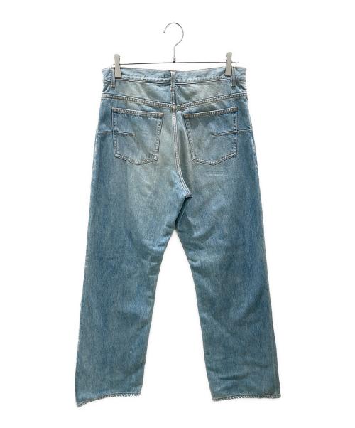 Christian Dior（クリスチャン ディオール）Christian Dior (クリスチャン ディオール) ロゴパッチストレートデニムパンツ スカイブルー サイズ:31の古着・服飾アイテム