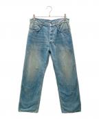 Christian Diorクリスチャン ディオール）の古着「ロゴパッチストレートデニムパンツ」｜スカイブルー