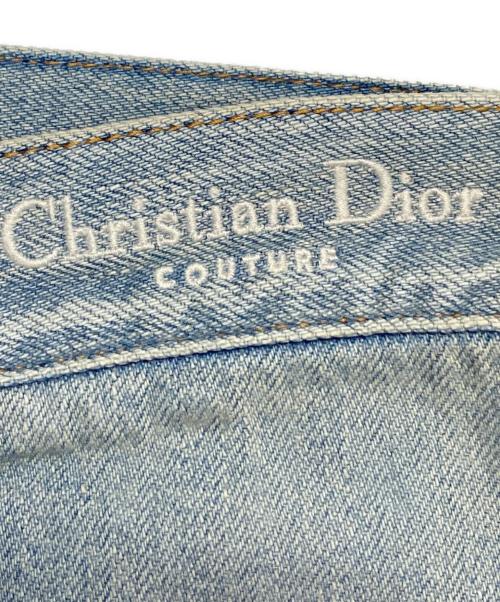 Christian Dior（クリスチャン ディオール）Christian Dior (クリスチャン ディオール) ロゴパッチストレートデニムパンツ スカイブルー サイズ:31の古着・服飾アイテム