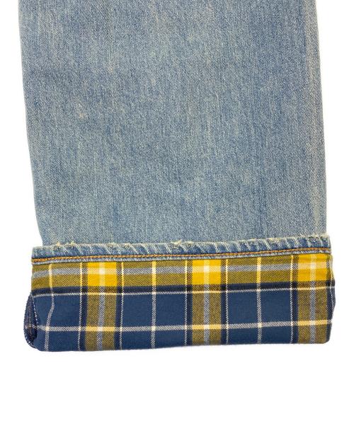 Christian Dior（クリスチャン ディオール）Christian Dior (クリスチャン ディオール) ロゴパッチストレートデニムパンツ スカイブルー サイズ:31の古着・服飾アイテム