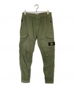 STONE ISLANDストーンアイランド）の古着「コットンポプリンストレッチシャーリングテーパードカーゴパンツ」｜グリーン