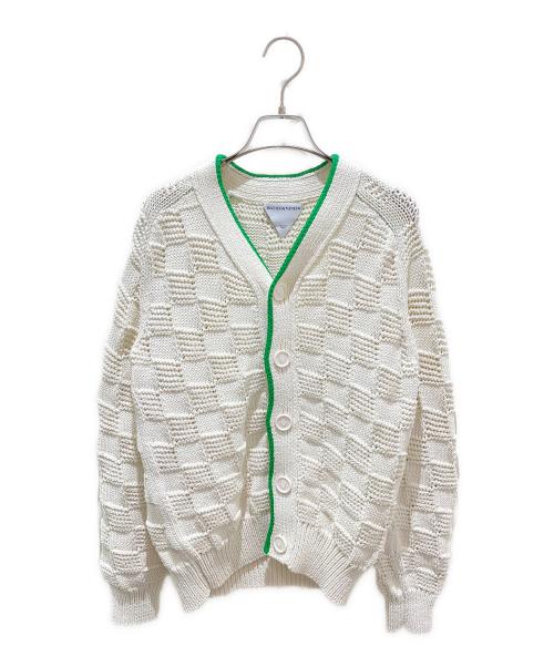 BOTTEGA VENETA（ボッテガベネタ）BOTTEGA VENETA (ボッテガベネタ) PATTERN CARDIGAN ホワイト サイズ:XSの古着・服飾アイテム