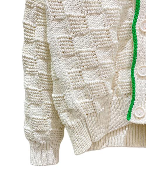 BOTTEGA VENETA（ボッテガベネタ）BOTTEGA VENETA (ボッテガベネタ) PATTERN CARDIGAN ホワイト サイズ:XSの古着・服飾アイテム
