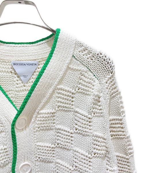 BOTTEGA VENETA（ボッテガベネタ）BOTTEGA VENETA (ボッテガベネタ) PATTERN CARDIGAN ホワイト サイズ:XSの古着・服飾アイテム