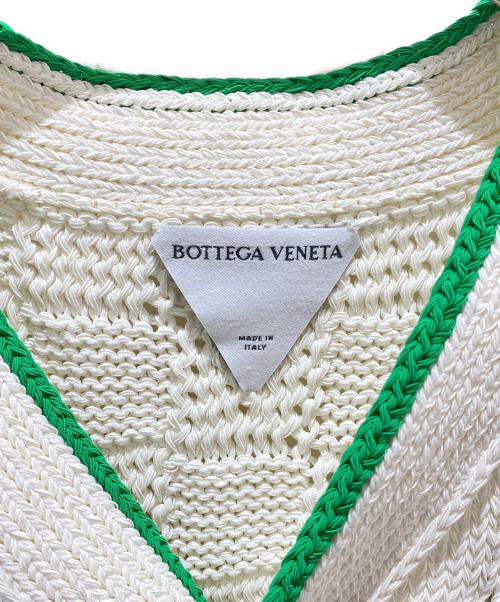 BOTTEGA VENETA（ボッテガベネタ）BOTTEGA VENETA (ボッテガベネタ) PATTERN CARDIGAN ホワイト サイズ:XSの古着・服飾アイテム