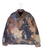 SUPREME×Frank Frazettaシュプリーム×フランクフラゼッタ）の古着「Faux Shearling Lined Trucker Jacket」｜ブラウン