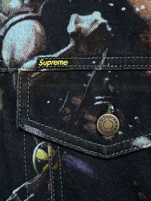 SUPREME（シュプリーム）SUPREME (シュプリーム) Frank Frazetta (フランク・フラゼッタ) Faux Shearling Lined Trucker Jacket ブラウン サイズ:Lの古着・服飾アイテム