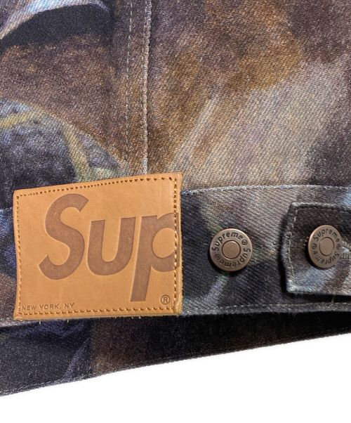 SUPREME（シュプリーム）SUPREME (シュプリーム) Frank Frazetta (フランク・フラゼッタ) Faux Shearling Lined Trucker Jacket ブラウン サイズ:Lの古着・服飾アイテム