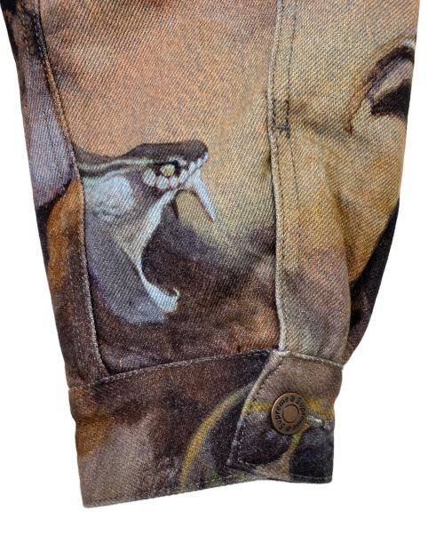 SUPREME（シュプリーム）SUPREME (シュプリーム) Frank Frazetta (フランク・フラゼッタ) Faux Shearling Lined Trucker Jacket ブラウン サイズ:Lの古着・服飾アイテム