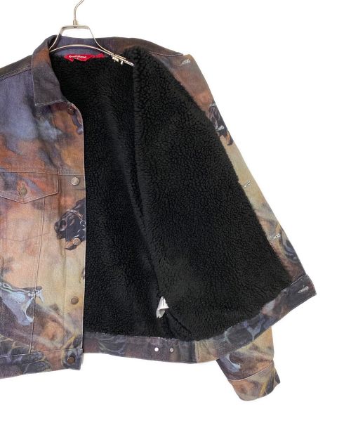 SUPREME（シュプリーム）SUPREME (シュプリーム) Frank Frazetta (フランク・フラゼッタ) Faux Shearling Lined Trucker Jacket ブラウン サイズ:Lの古着・服飾アイテム