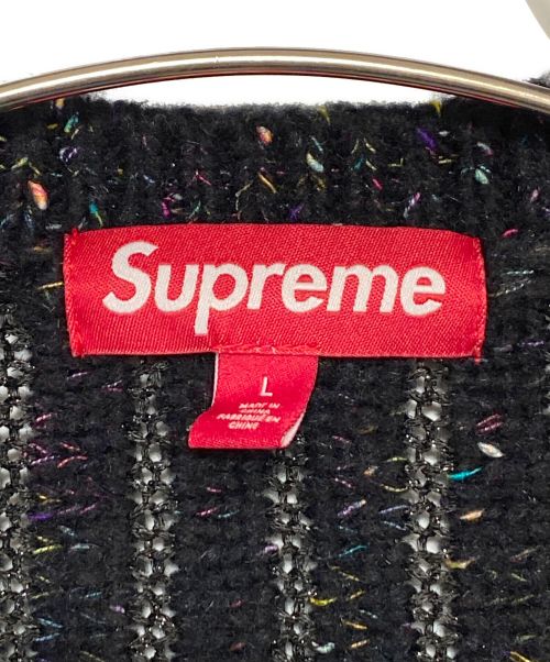 SUPREME（シュプリーム）SUPREME (シュプリーム) Confetti Cardigan ブラック サイズ:Lの古着・服飾アイテム